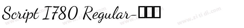 Script I780 Regular字体转换 Script I780 Regular字体转换